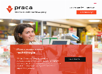 Strona internetowa z Praca v centrum handlowym