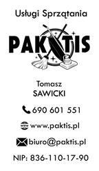 Paktis Tomasz Sawicki Firma sprzątająca UTRZYMANIE ZIELENI ozonowanie