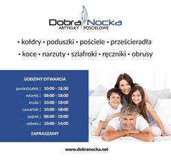 DobraNocka - pościel, kołdry, poduszki, ręczniki, koce, narzuty, obrusy, szlafroki, piżamy