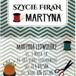 Szycie Firan Martyna Ledwolorz