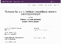 Strona internetowa z Vicesima Sp. z o.o.