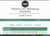 Strona internetowa z Pizzeria 105
