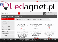 Strona internetowa z LEDAGnet - nowoczesne oświetlenie LED