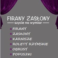 Firany zasłony - szycie na wymiar