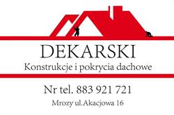 Dekarski Konstrukcje i pokrycia dachowe