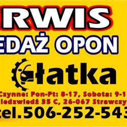 Serwis Łatka- wulkanizacja, sprzedaż opon nowych i używanych.