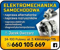 Alternatory, rozruszniki, elektryk samochodowy, naprawa, mechanik Puławy