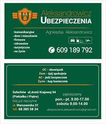 Agnieszka Aleksandrowicz Ubezpieczenia Sulechów
