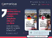 Strona internetowa z GERMANICUS - Szkoła Języków Obcych Łódź Online