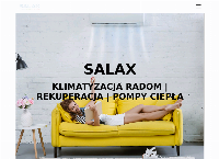 Strona internetowa z SALAX - Klimatyzacja, Wentylacja, Pompy ciepła