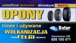 Inter-Auto Serwis Wulkanizacja, Opony nowe,używane,felgi stalowe nowa,używana