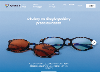 Strona internetowa z EyeShield - Okulary blokujące światło niebieskie
