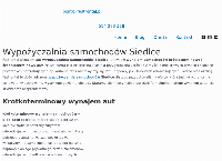 Strona internetowa z Fastrental wypożyczalnia samochodów Siedlce