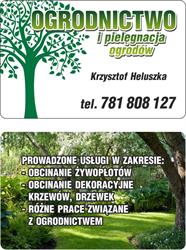 Ogrodnictwo i pielęgnacja ogrodów Krzysztof Heluszka