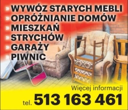 WYWOZ UTYLIZACJA SMIECI STARYCH MEBLI GRUZU CZYSZCZENIE MIESZKAN