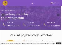 Strona internetowa z Zakład Usług Pogrzebowych Wrocław OLIMP
