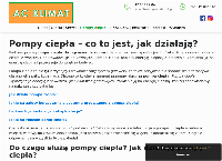 Strona internetowa z Pompy ciepła AC KLIMAT