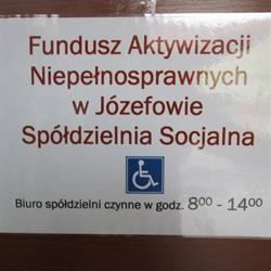 Fundusz Aktywizacji Niepełnosprawnych W Józefowie Spółdzielnia Socjalna