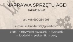 Jakub Piłat naprawa sprzętu AGD