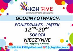 HIGH FIVE Centrum językowo-edukacyjne oraz Usługi krawieckie IGŁA Z NITKĄ Patrycja Drużyńska