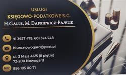 USŁUGI KSIĘGOWO PODATKOWE HALINA GALUS- MARTA DAPKIEWICZ-PAWLIK S.C.