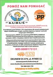 STOWARZYSZENIE NA RZECZ OSÓB NIEPEŁNOSPRAWNYCH "KUBUŚ"
