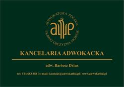 Kancelaria Adwokacka Warszawa Śródmieście - Adwokat Bartosz Dzius