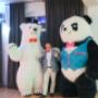 Biały niś i panda