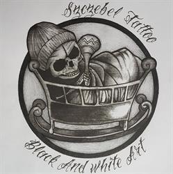 Szczebel Tattoo Black And White Art