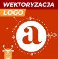 Wektoryzacja logo grafik AI Ręczna zmiana jpg bitmapa rastrowa na wektor