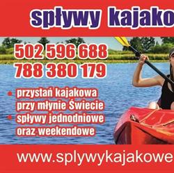 Spływy kajakowe Przystań przy Młynie Świecie