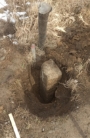 Stabilizacja uprzednio zniszczonego znaku granicznego