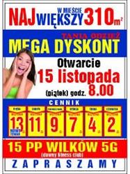 Mega dyskont tania odzież