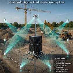 AiTower Ochrona - Mobilna Wieża Monitoringu