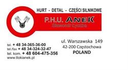 PHU ANEK Części silnikowe Tłoki, panewki, pierścienie, zawory