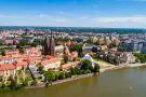 Fotografia z drona panoramy Wrocławia