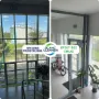 Mycie wysokich przeszkleń klatek wejść Glanc Cleaner