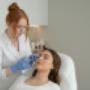 Hyaluronic acid dissolving (hyaluronidase) treatment at MS Aesthetic Clinic. Specialist performing corrective injection near the lip area.